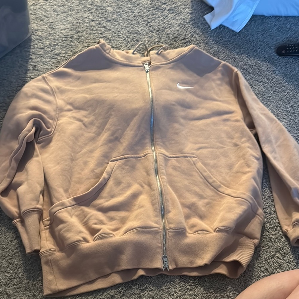 Nike Tan Zip-Up Hoodie - Picture 2 of 4